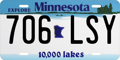 MN license plate 706LSY
