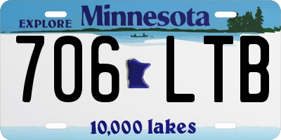 MN license plate 706LTB