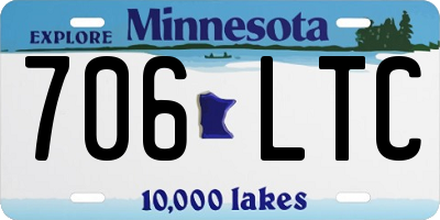 MN license plate 706LTC