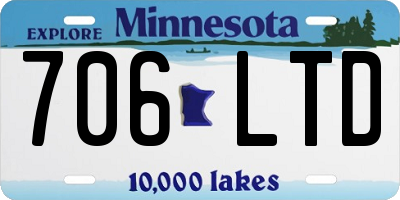 MN license plate 706LTD
