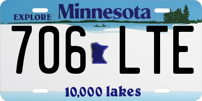MN license plate 706LTE