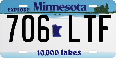 MN license plate 706LTF