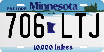 MN license plate 706LTJ