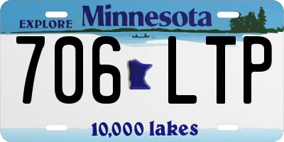 MN license plate 706LTP