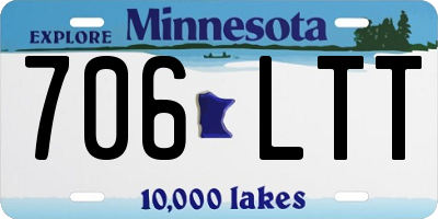 MN license plate 706LTT