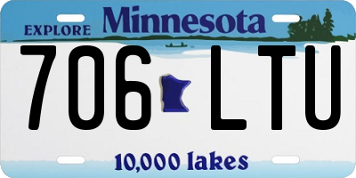 MN license plate 706LTU