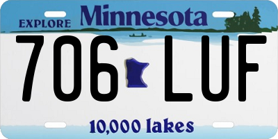 MN license plate 706LUF