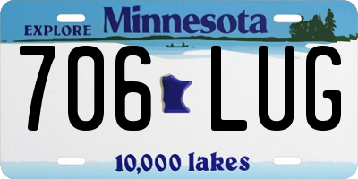 MN license plate 706LUG