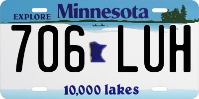 MN license plate 706LUH