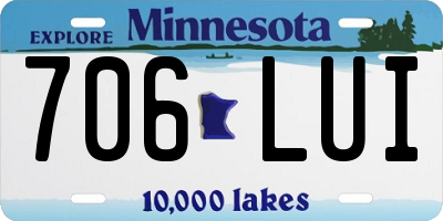 MN license plate 706LUI