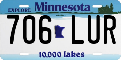 MN license plate 706LUR