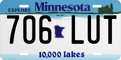 MN license plate 706LUT