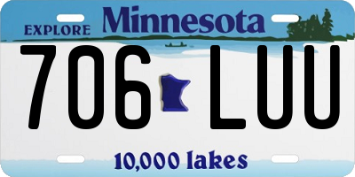 MN license plate 706LUU
