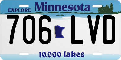 MN license plate 706LVD