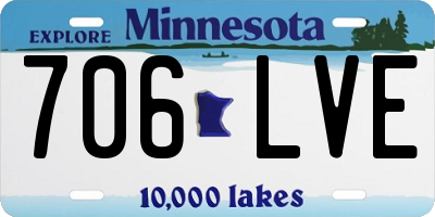 MN license plate 706LVE