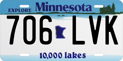 MN license plate 706LVK