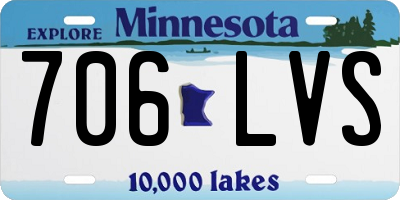 MN license plate 706LVS