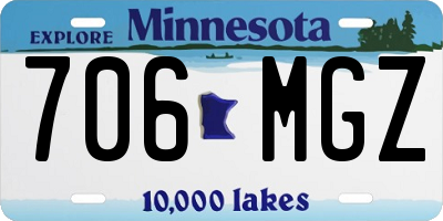 MN license plate 706MGZ