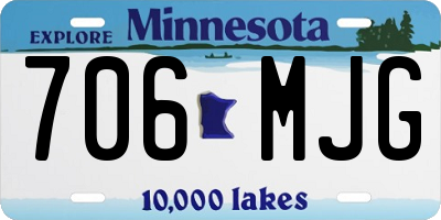 MN license plate 706MJG