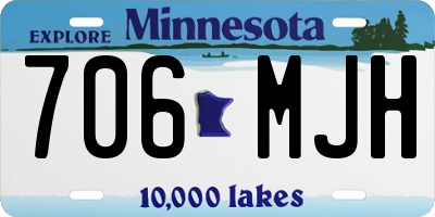 MN license plate 706MJH