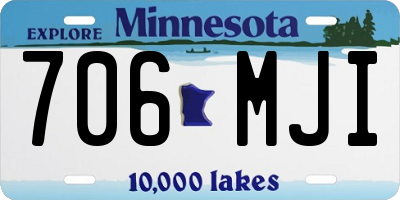 MN license plate 706MJI