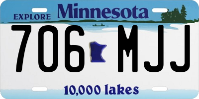 MN license plate 706MJJ