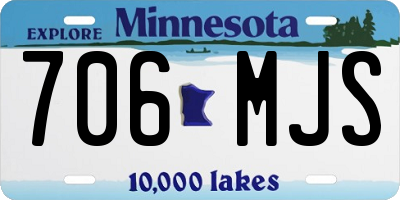 MN license plate 706MJS