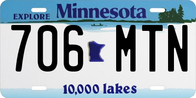 MN license plate 706MTN