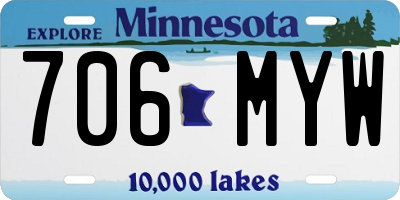 MN license plate 706MYW