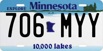 MN license plate 706MYY