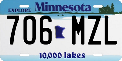 MN license plate 706MZL