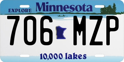 MN license plate 706MZP