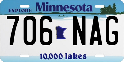 MN license plate 706NAG