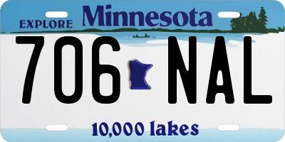 MN license plate 706NAL