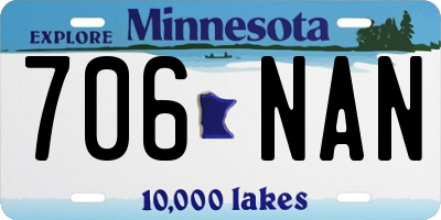 MN license plate 706NAN