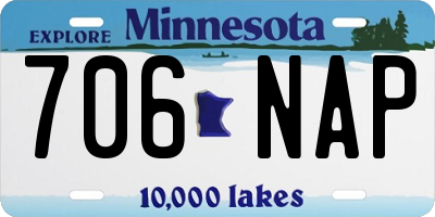 MN license plate 706NAP