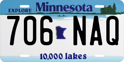 MN license plate 706NAQ