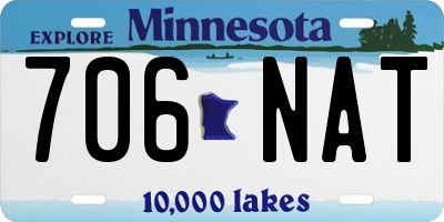 MN license plate 706NAT