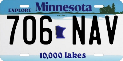MN license plate 706NAV
