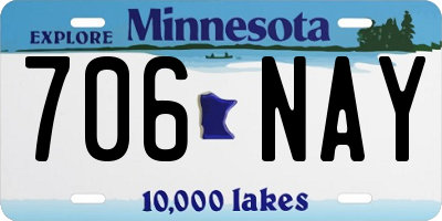 MN license plate 706NAY