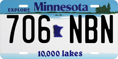 MN license plate 706NBN