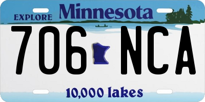 MN license plate 706NCA