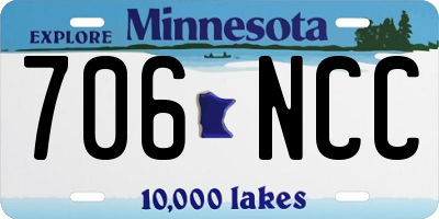 MN license plate 706NCC