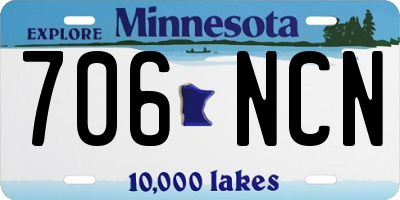 MN license plate 706NCN