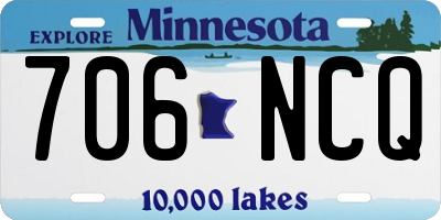 MN license plate 706NCQ