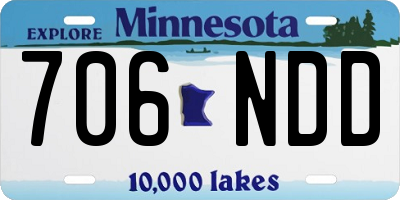 MN license plate 706NDD