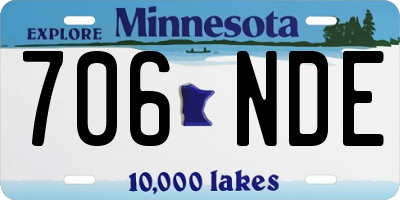 MN license plate 706NDE