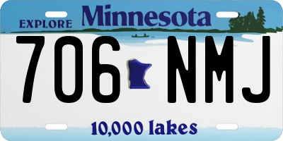MN license plate 706NMJ