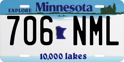 MN license plate 706NML