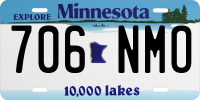 MN license plate 706NMO
